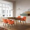 Armen Living Westmont and Renzo Orange and Walnut 5 Piece Dining Set SETWEDI5REWAOR - alternate 6